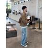 New Loose Straight Washed Jeans Spring and Autumn Boys and Girls Versatile Casual Trend Long Pants