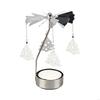 62KD Metal Spinning Tea Lights Holder Creative Rotating Candlestick Ornament