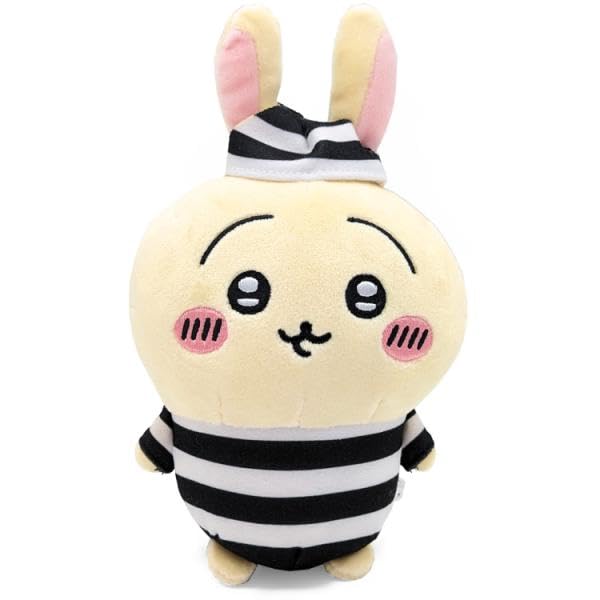

Potetama Plush Prison Uniform Cute Striped Pattern Toy, Rabbit, Character, [Item] белый