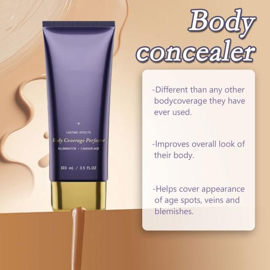 103ML Copri Imperfezioni Corpo per Donne, Trucco Corpo Gambe Copri Tatuaggi Crema, Correttore Impermeabile Copertura Totale per Lividi Cicatrici Vene