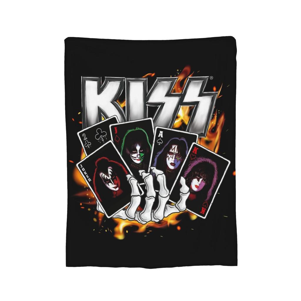 K-Kiss Band Blankets Fleece Decoration   Multifunction Ultra-Soft Throw Blanket for Sofa Outdoor Bedding Throws