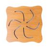 Italian-Style Anti-Scald Solid Wood Placemat and Non-Slip Coaster Set