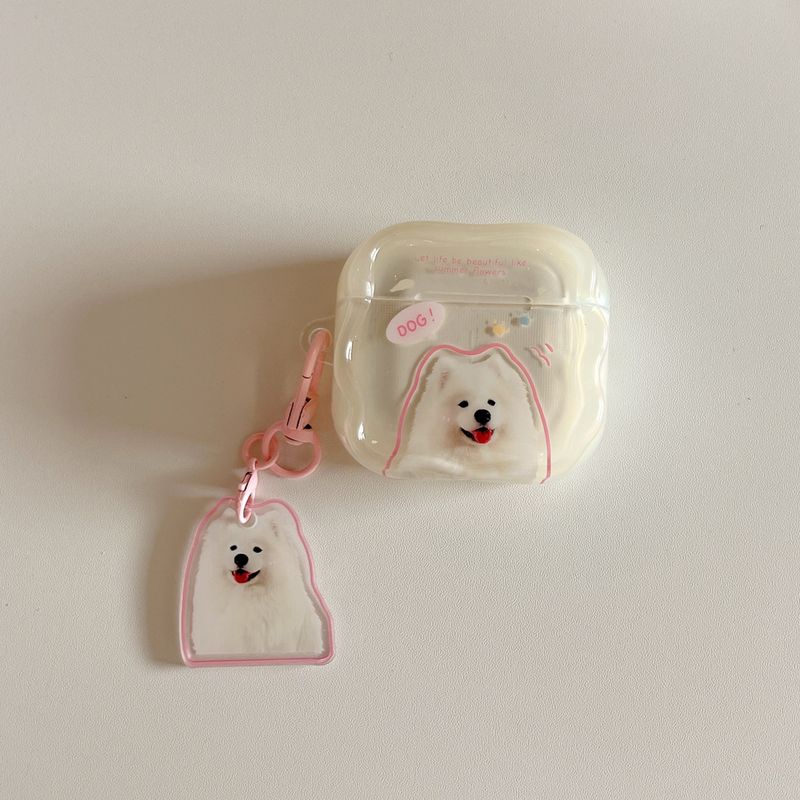 

Защитный чехол Pro2 Защитный чехол для Airpods4 Активное шумоподавление Чехол для Bluetooth-наушников Apple 3-го поколения Pro 2 Рукава для наушников Корейский Милый Веселый Apple AirPods 4 [Cute Dog] Send Pendant