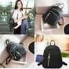 Stylish Women's Urban Chic Nylon Backpack Black Waterproof Lightweight Design