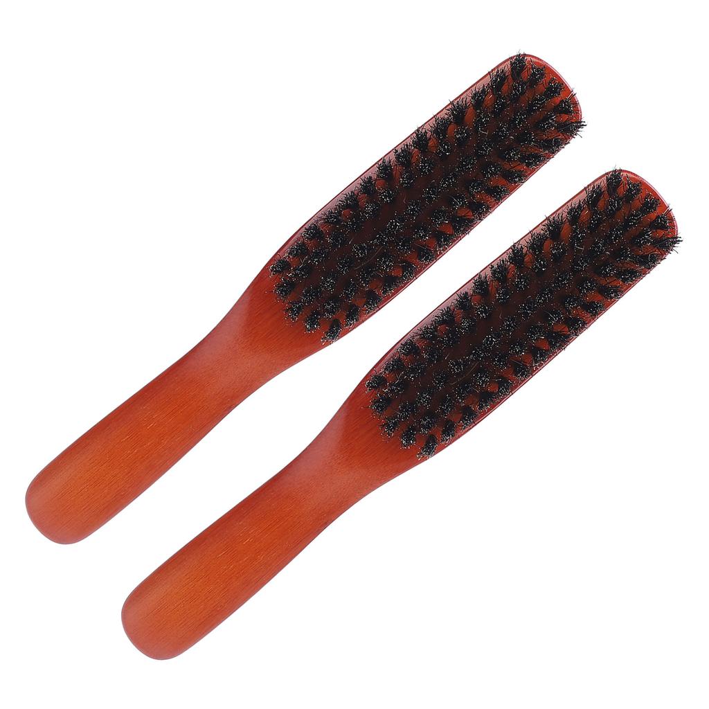 2pcs Men Shaving Brush Hairdressing Wooden Beard Brush Oil Head Styling Comb for Beard Styling