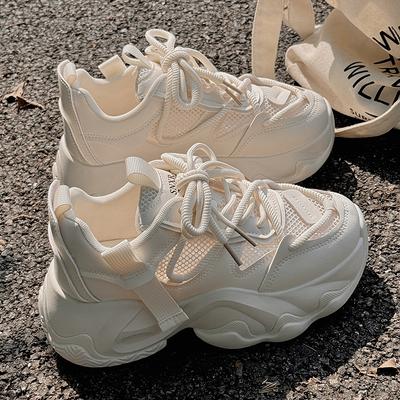 Módní Trendy Prodyšné Dámské Boty 2024 Nové Letní Síťované Prodyšné Sportovní Silná Podrážka Univerzální Bílé Boty Zapatillas De Mujer