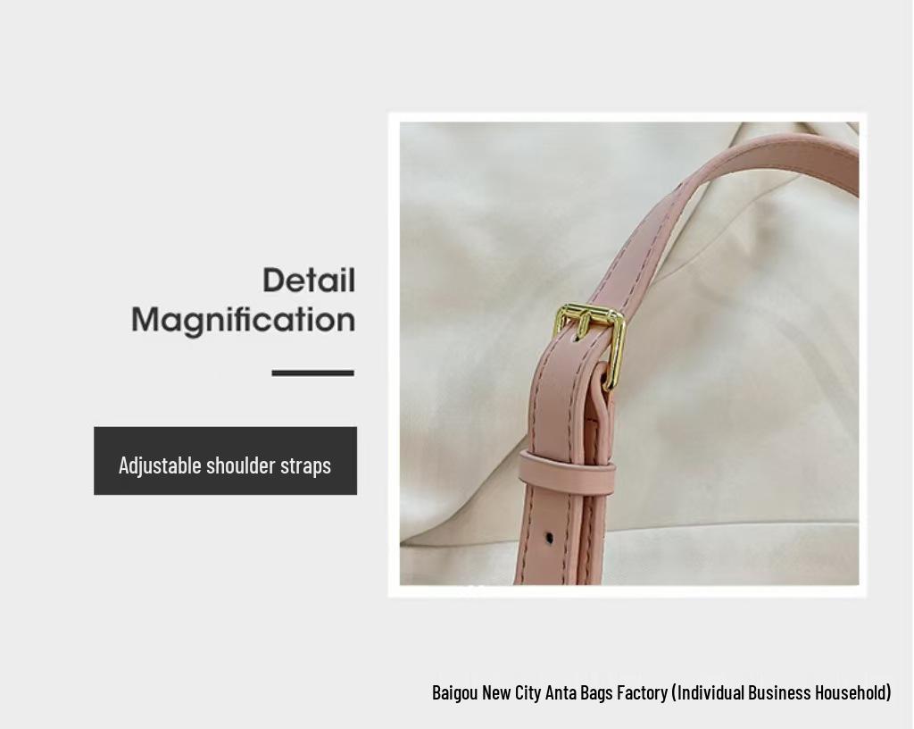 Chic French Women's Shoulder Bag - High-End Textured Mirror Design, Trendy 2025 Underarm Style