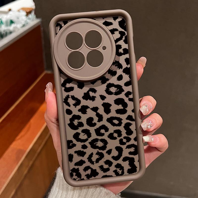 Phone Case for OnePlus 13 12 Leopard Print Shockproof Bumper TPU Silicone Soft Cover Fundas for OnePlus 13T 13R 12R 11R Coque