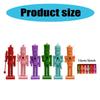 Set of 6 Traditional Colorful Wood Nutcrackers Soldiers Figurine Christmas Tree Hanging Pendants Decoration Festival