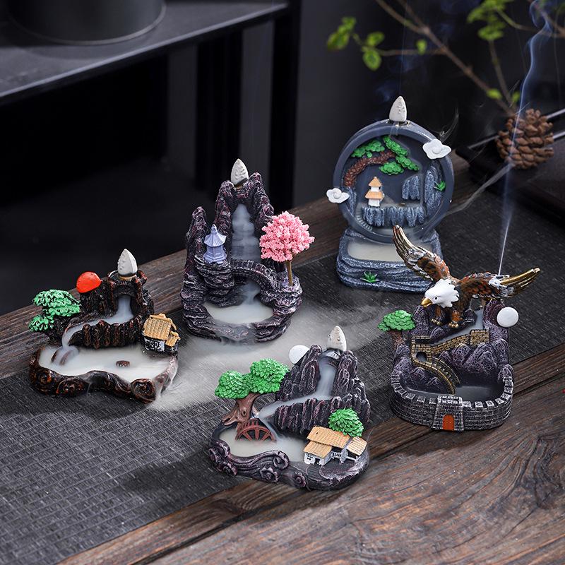 Creative Resin Backflow Incense Burner for Home or Office