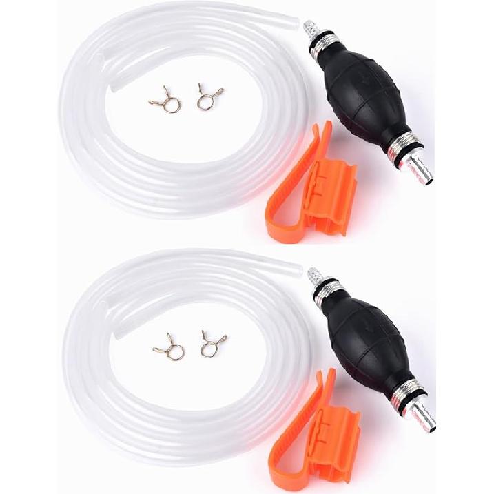 KATUMO Gasoline Siphon Hose, Gas Oil Water Fuel Transfer Siphon Pump, Portable Widely Use Hand Fuel Pump, Fuel Transfer Pump With PVC Hoses