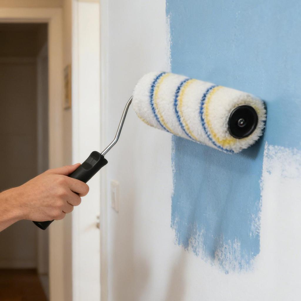 Paint Roller Brush House Renovation Tool Wall Painting Roller for Interior & Exterior, Cabinets Doors Fences Decks Crafts