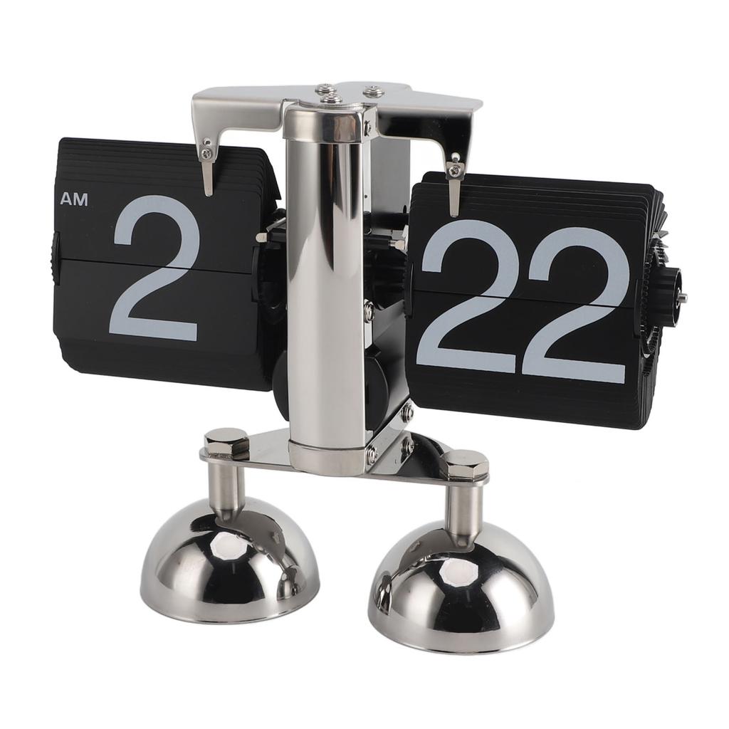 Retro Digital Nedfällbar Klocka Nedfällbar Bordsklocka Mekanisk Batteridriven Hemkontorsdekor 2 Ben