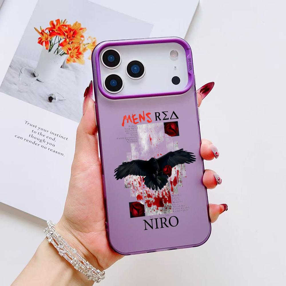 Rapper N-NIRO OX7 Phone Case For iPhone 17 16 15 14 13 12 11 Pro Max Air Matte Laser Aurora Shockproof Funda