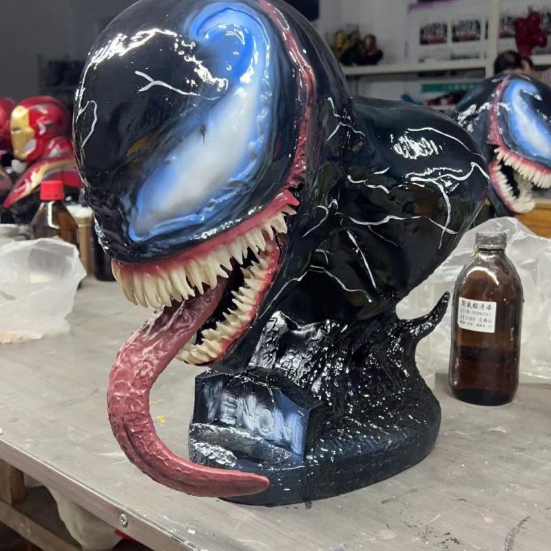 Black Panther & Venom Busts, Spider-Man Statue, Luminous Iron Man Figure – Free Shipping on One Item