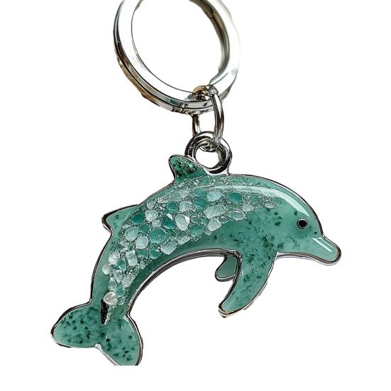 

Брелок для ключей Sea Blue Ocean Animal Коллекция Cobalt Blue Яркий дизайн Причудливый пингвин Dolphin