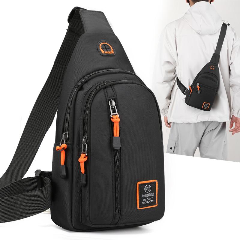 Ležérní pánská crossbody taška z oxfordské látky, vodotěsná, sportovní, fitness, taška přes hrudník, na mobilní telefon, drobné, doklady, úložné tašky