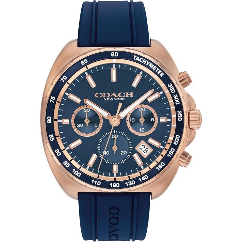 Часы Coach Charter Blue Силиконовые 44 мм-14602730 синий
