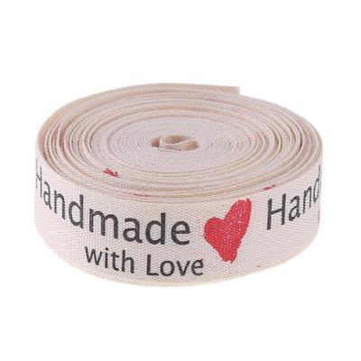 5 Yard Liebesmuster Band Kleidung Etikett Tags Handwerk DIY Schleife Zubehör