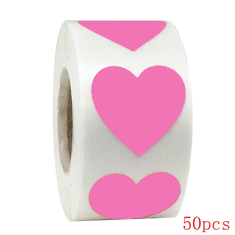 Heart Red Stickers Seal Labels 50-500Pcs Labels Stickers Scrapbooking For Package And Wedding Decoration Stationery Sticker