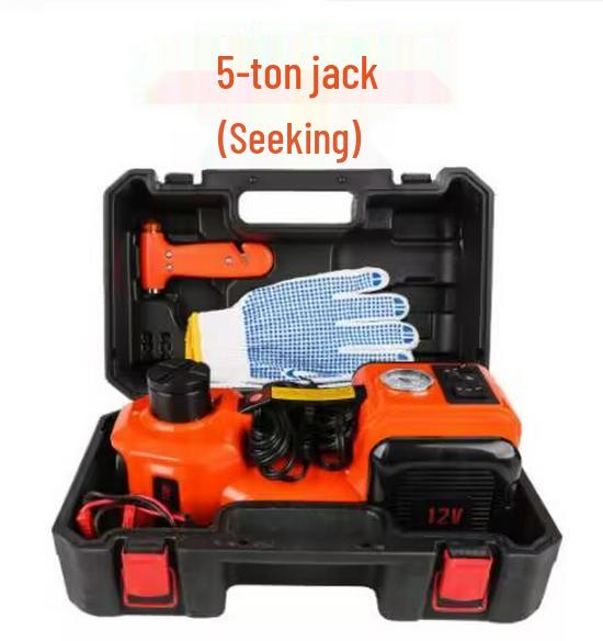 5T Electric Car Jack & Wrench Set with Tire Inflator, 12V