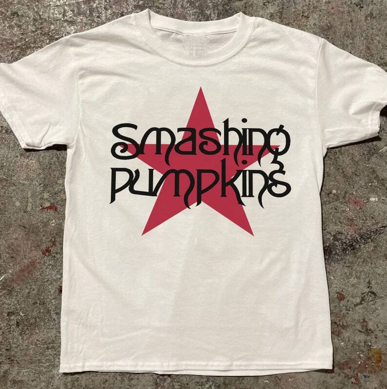 

The Smashing Pumpkins Красная Звезда Хлопковая Белая Футболка Унисекс Футболка XXXXL