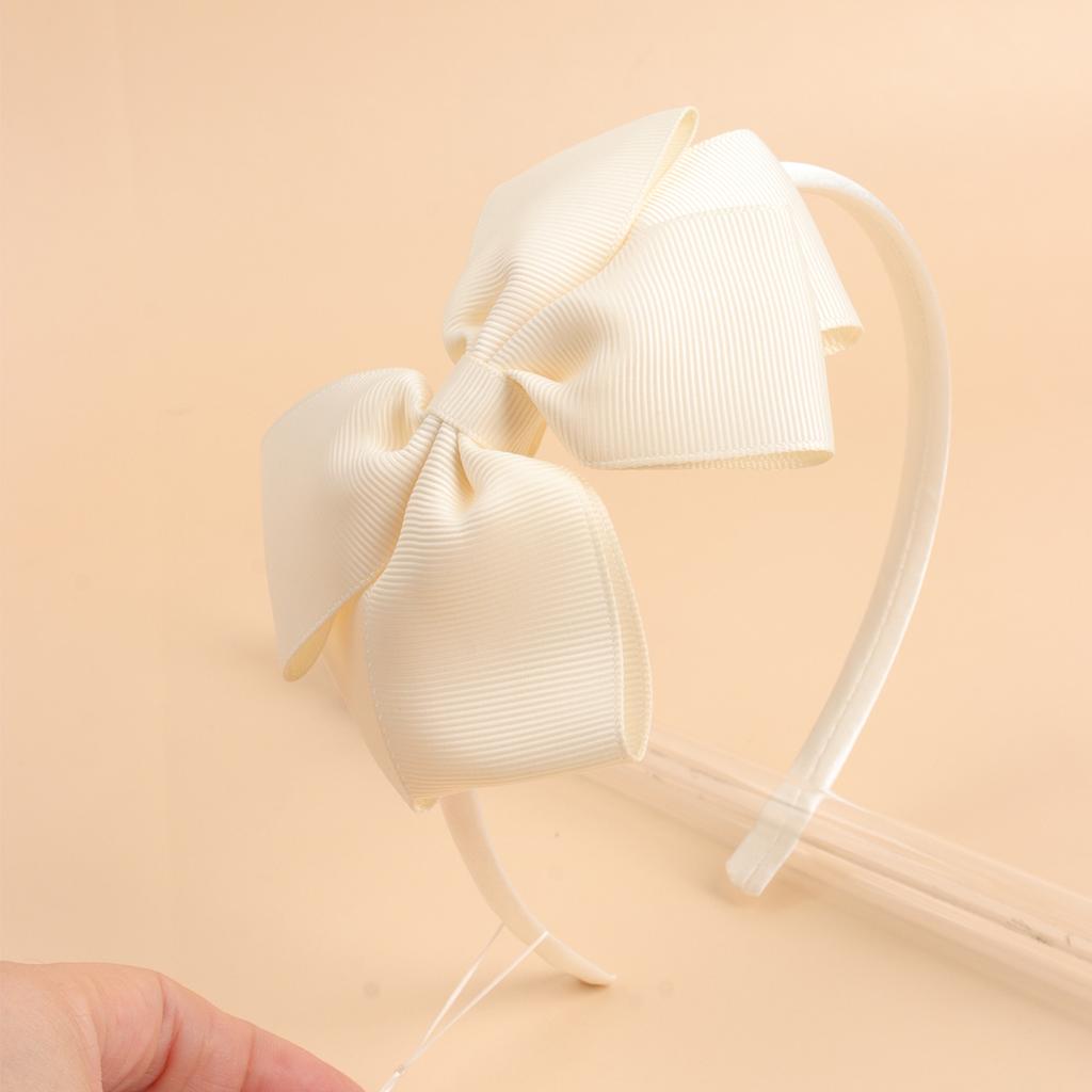 20 Solid Color Bows Hairbands Wide Large Bownot Ribbon Hair Hoop Bands For Baby Girls Kids Children's Hair Accessories Hairbands