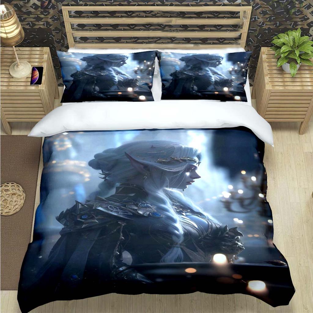 Game Sexy Cartoon Night Elf  Print Bedding Set Duvet Cover Comforter Bed  Youth Kids Girl Boys Luxury  Birthday Gift
