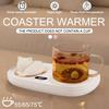 20W Thermostatic Heat Pad Electric Cup Heater Coffee Mug Warmer Cat Heating Coaster Coffee with Night Light Pink / White