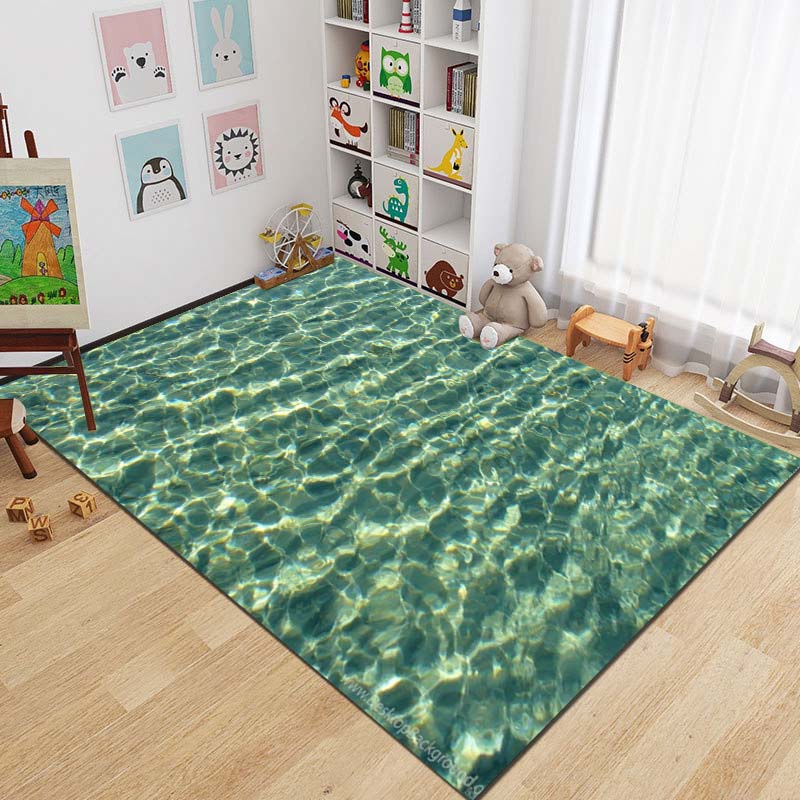 15 Sizes 3D Sea Floor Mat Rug Beach Waves Runner Carpet Kitchen Washable Non-slip Living Room Carpet Marine Bath Mat Absorbent