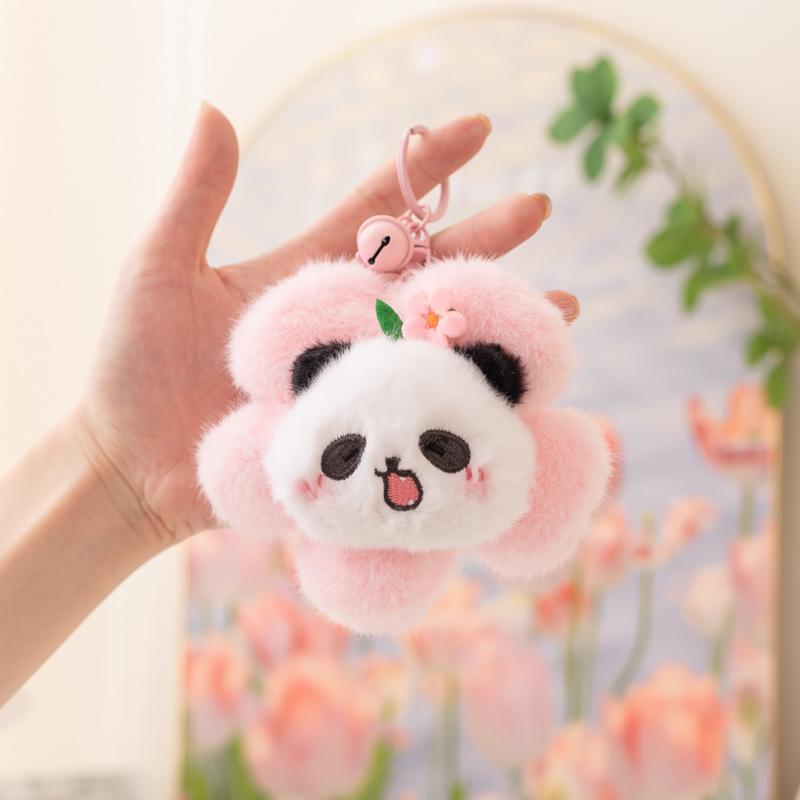 Cartoon Capibara Capybara Doll Plush Toy Hamburger Capybara Panda Small Pendant Bag Keychain