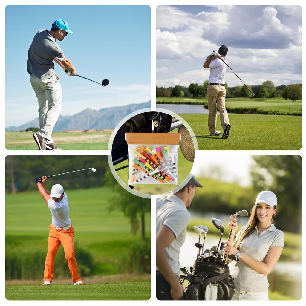 Clear Golf Tee Storage Bag With Clip Portable Golf Tees Pouch Waist Bag Light Weight Golf Tee Holder Pouch Enduring