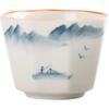 Hand-Painted White Porcelain Tea Cup Chinese Style Guochao Tea Cup Household Chinese Style Tea Cup Master Cup Personal Tea Cup