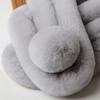 Unisex Faux Rex Rabbit Fur Snood: Cozy Korean Style Plush Neck Warmer for Winter