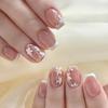 Verlaufende Bernstein-Goldfolie Abnehmbare Nagelsticker - Herbst/Winter-Kollektion