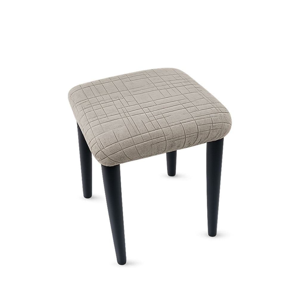 Washable Chair Seat Cover Solid Color Stool Cover Universal Fiit Stool Case for Square Chairs