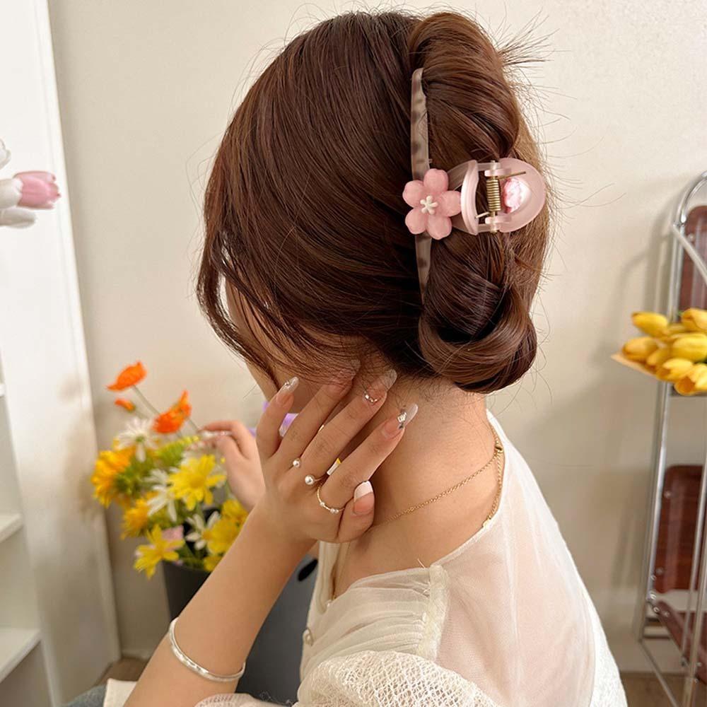 Cherry Blossom Flower Hair Clip Hair Accessories Sweet Barrettes Sweet Flower Hair Claw  Gift