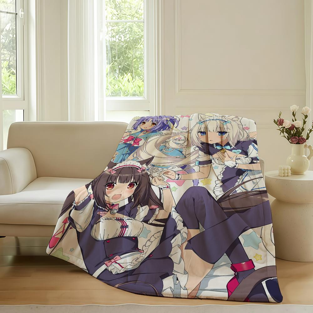 

Classic Lovely N-Nekopara Girl Blanket Warm Soft Suitable For Bedroom Sofa Bed Living Room Office Travel Camping Gifts 75cmx90cm