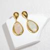 French Retro Oval Water Drop Earrings Elegant Light Luxury Temperament Earrings Unique Creative Earrings High Sense