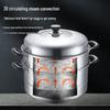 SUPOR 34cm 304 Stainless Steel Steamer with Visible Lid