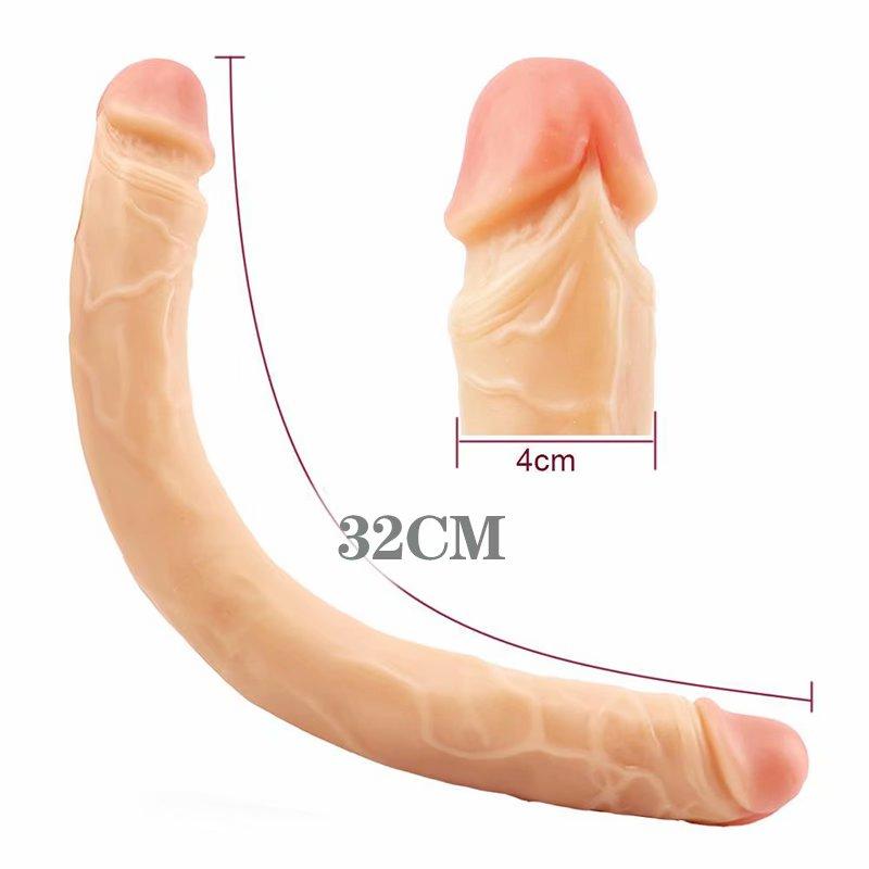 Obrovské dildo 21/43/56 cm Super realistické erotické hračky na měkký penis s dvojitou hlavou pro ženy Muži