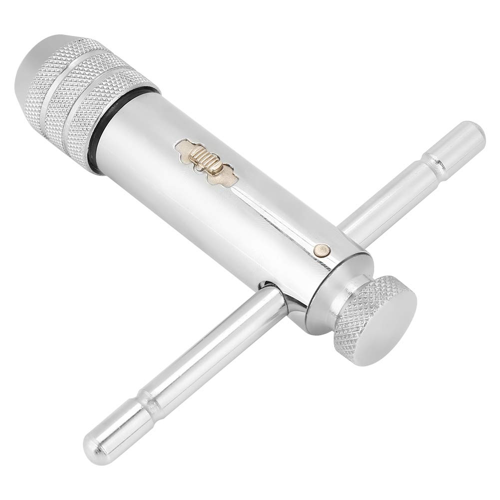 T-Type Ratchet Tap Wrench, Rust-Resistant, Corrosion-Resistant, M3-M8 / M5-M12, High Hardness, for Metalworking, Bicycles, and DIY Furniture (M5-M12)