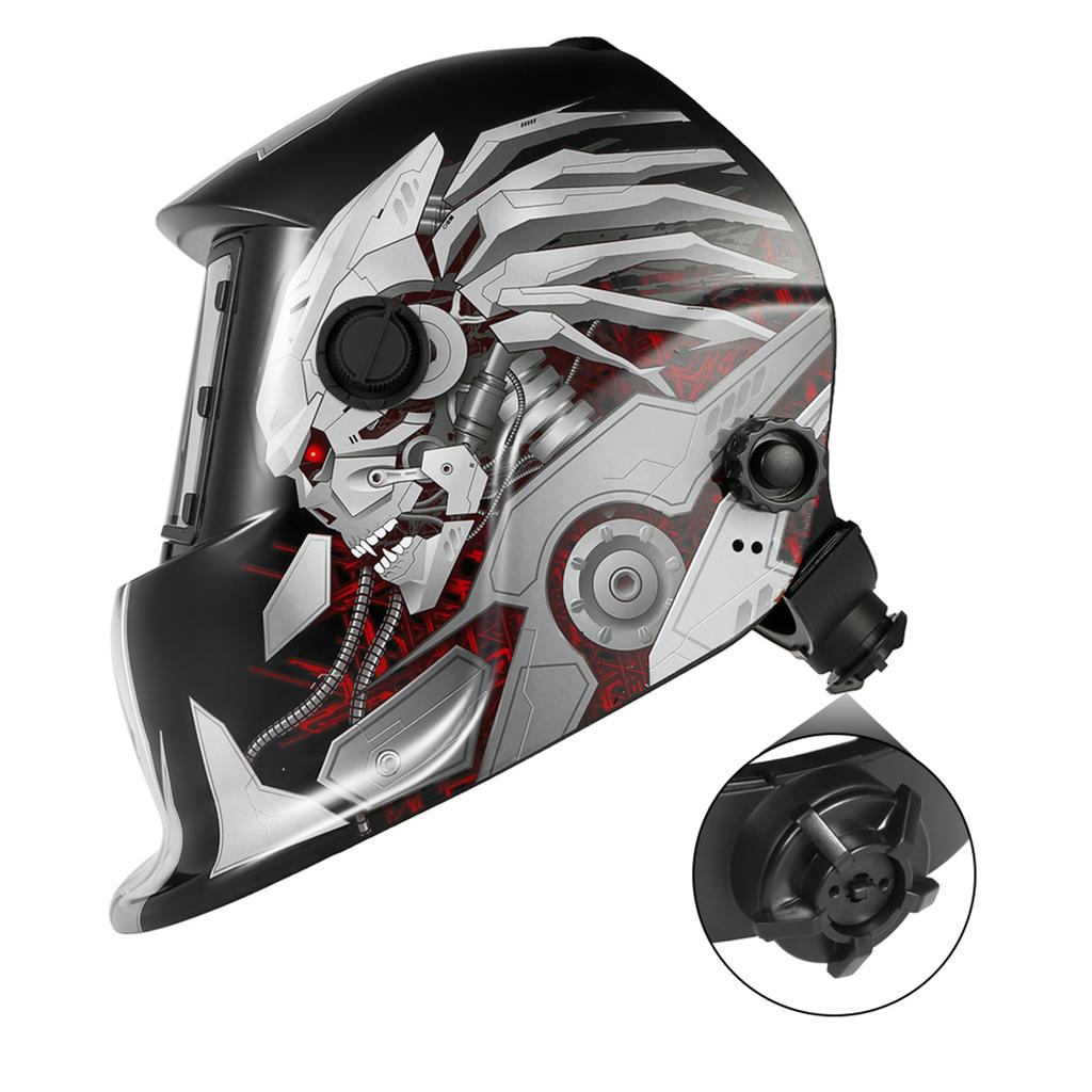 Casco da Saldatura Professionale Auto-oscurante Alimentato a Energia Solare Saldatore TIG MIG Casco per Smerigliatura