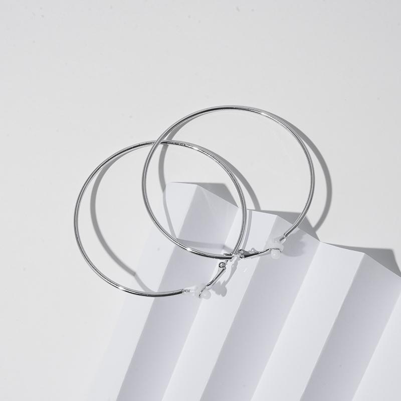 Women Hoop Earrings Classic Small Big Circle Trend Clip Earrings Without Piercing Fashion Gold Silver Plating Rings