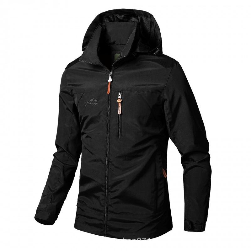 Spring new coat men's jacket casual outdoor large size sports hooded jacket men's clothing