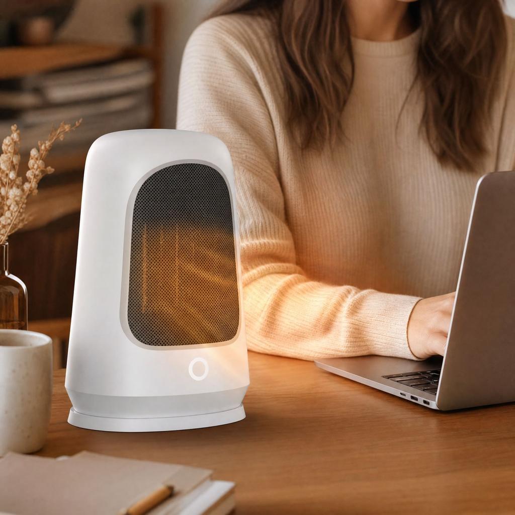 Desktop Fan Heater, US Plug, Tabletop Heater for Home and Use