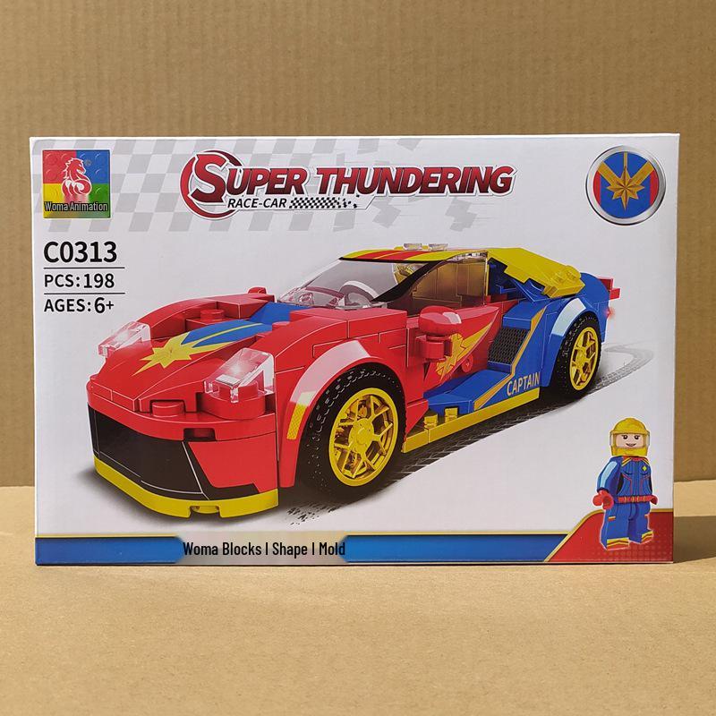 Woma Building Blocks C0313 Racing Car Model - Boy s Assembly Toy, Children s Gift