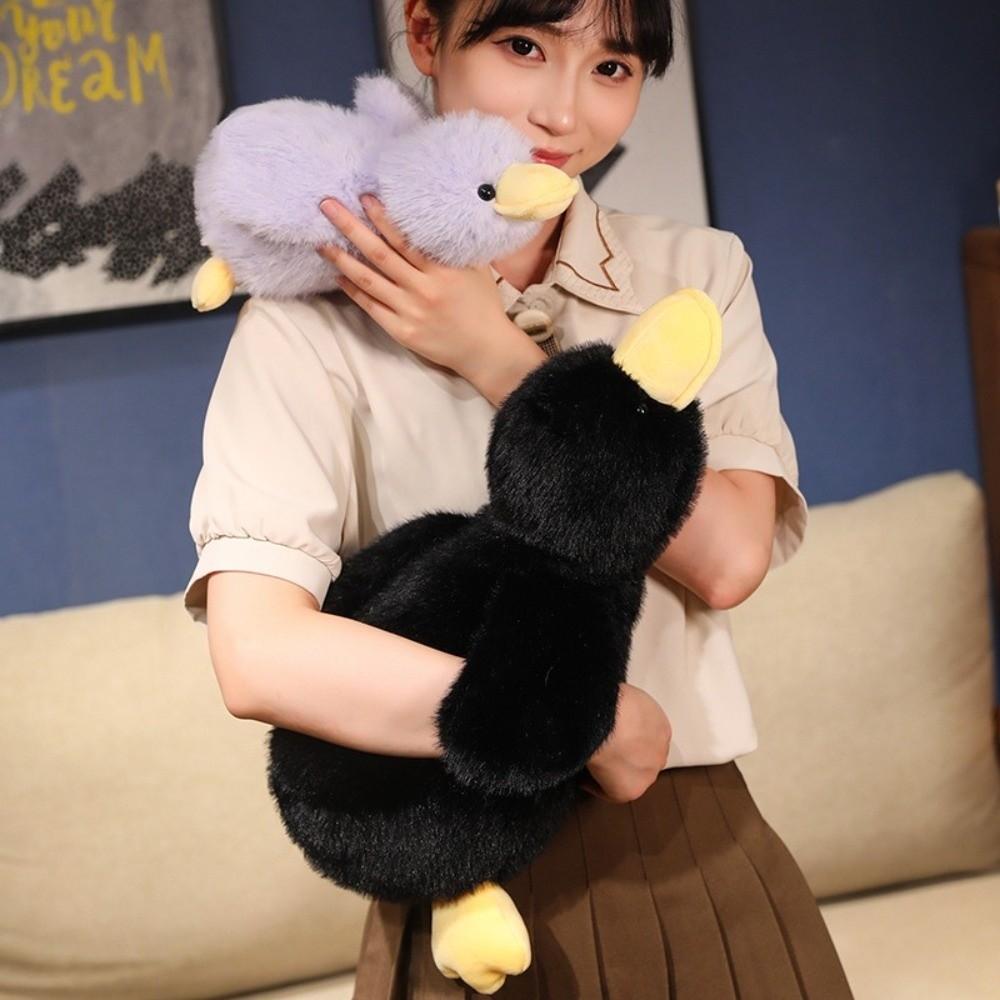 Cartoon Long Hair Duck Plush Doll 30cm Duck Plush Toy Gifts Stuffed Duck Toys  For Boys And Girls