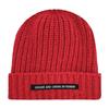 Casual And Unique By Fenrun Letter Print Knitted Hat Thick Striped Warm Cap