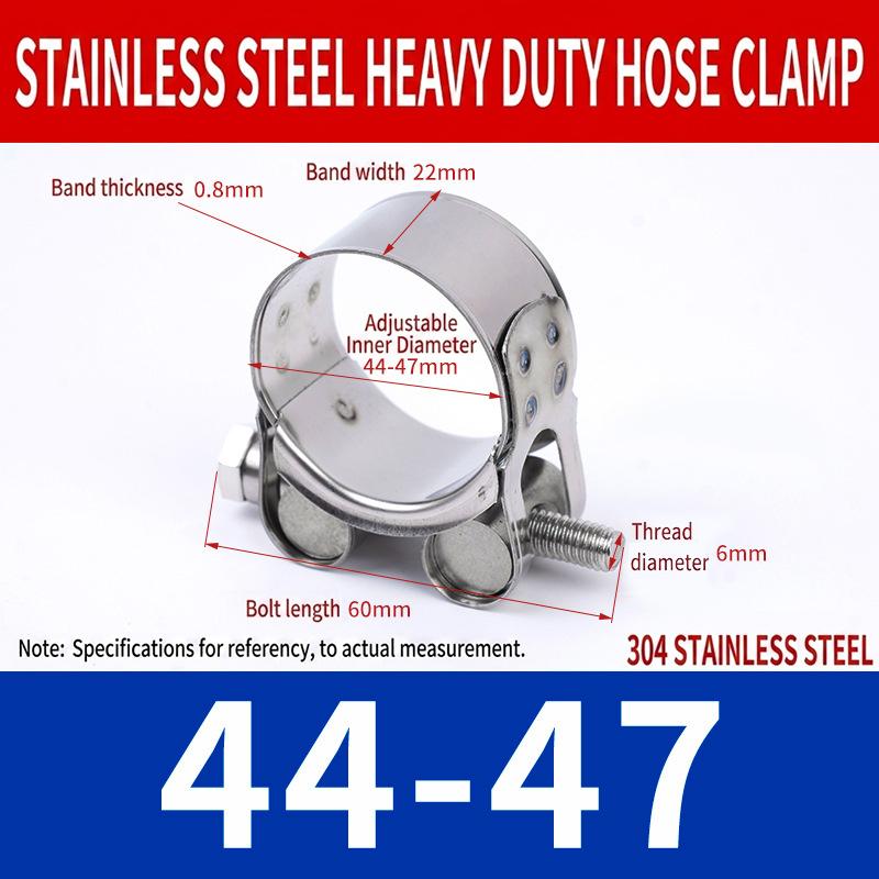 1Pc 304 Stainless Steel Powerful Hose Pipe Tube Clamps Exhaust Air Water Pipes Sealing Powerful Strength Repair Welding Tool